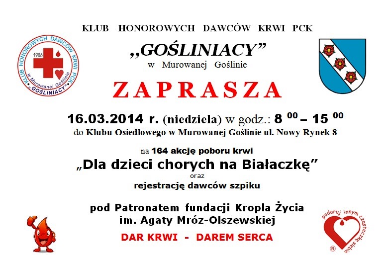 Krwiodawcy 16 marca